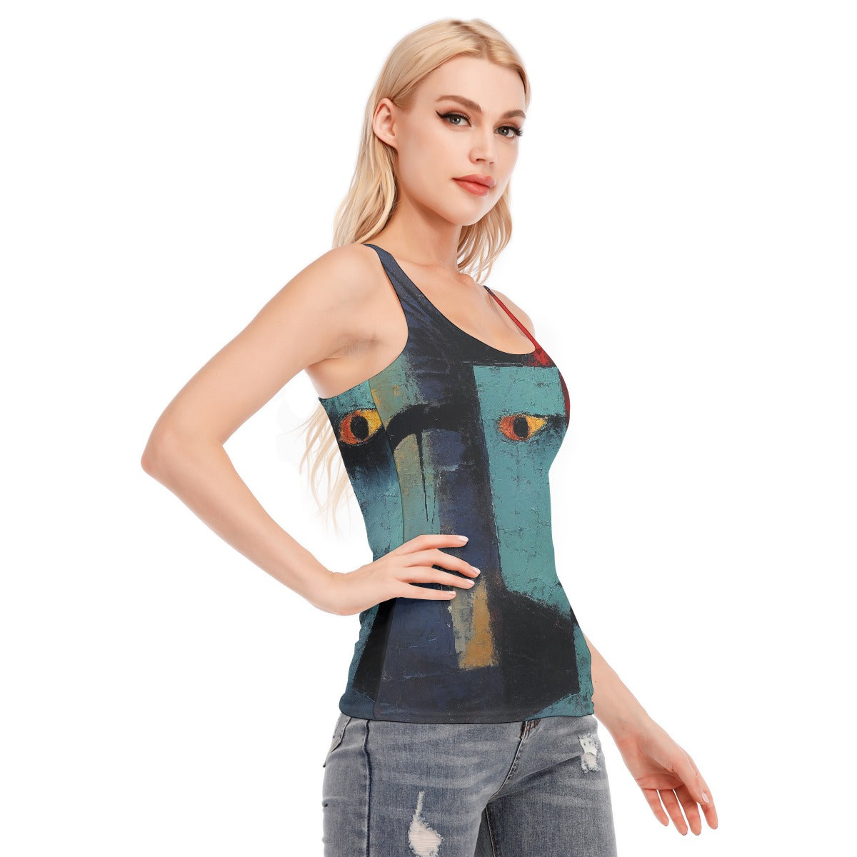 All-Over Print Women's Racer Vest | 190GSM Cotton