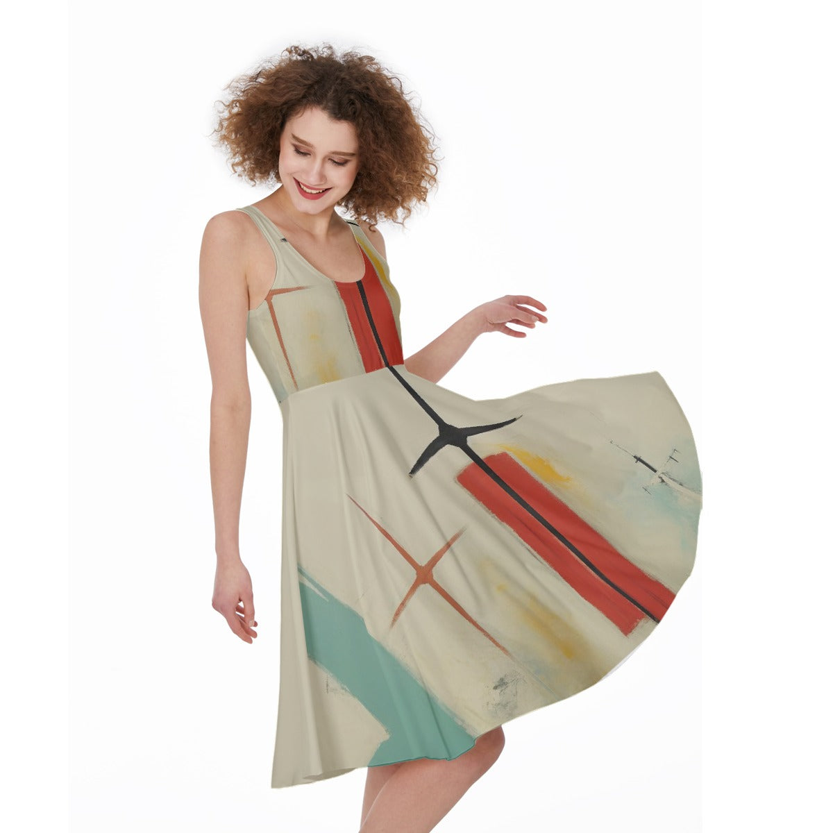 All-Over Print Women's Sleeveless Dress