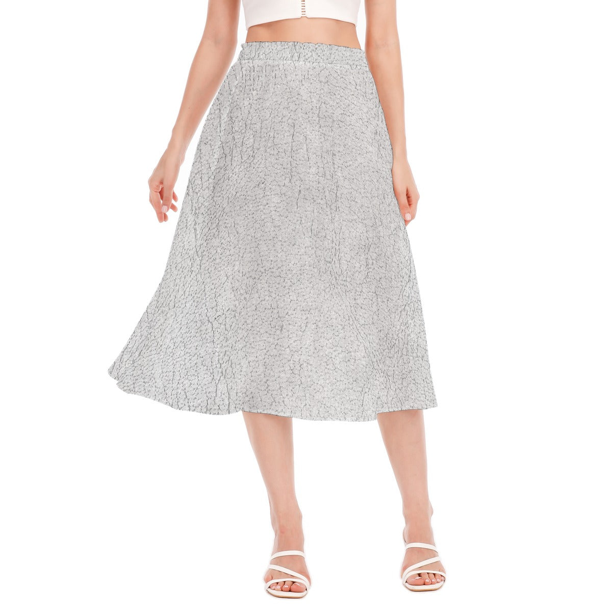 All-Over Print Women's Long Section Chiffon Skirt