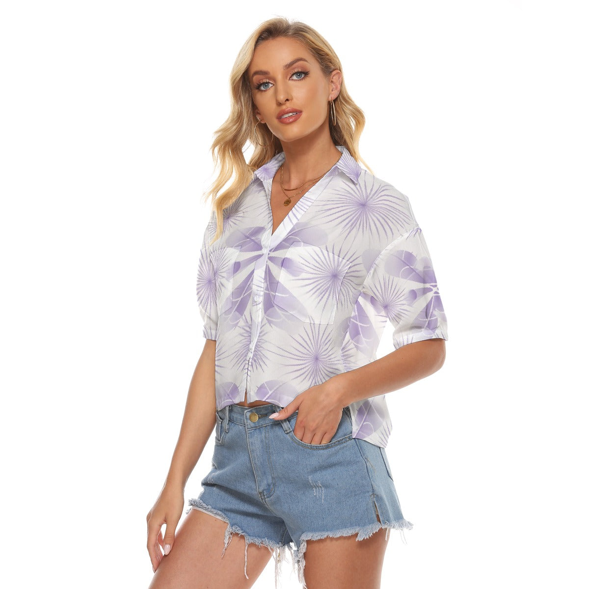 All-Over Print Women's V-neck Shirts