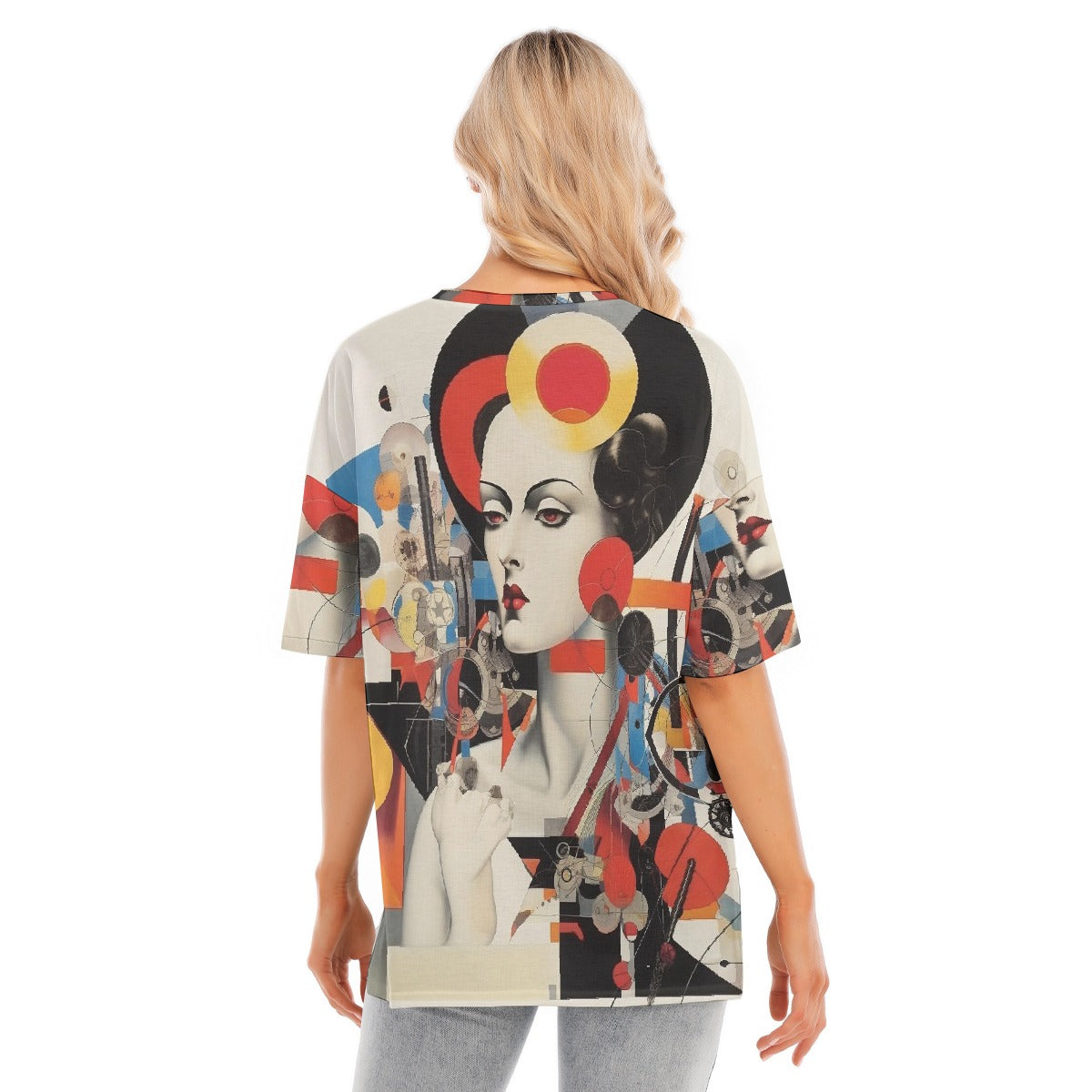 All-Over Print Women's Short Sleeves T-shirt With Hem Split