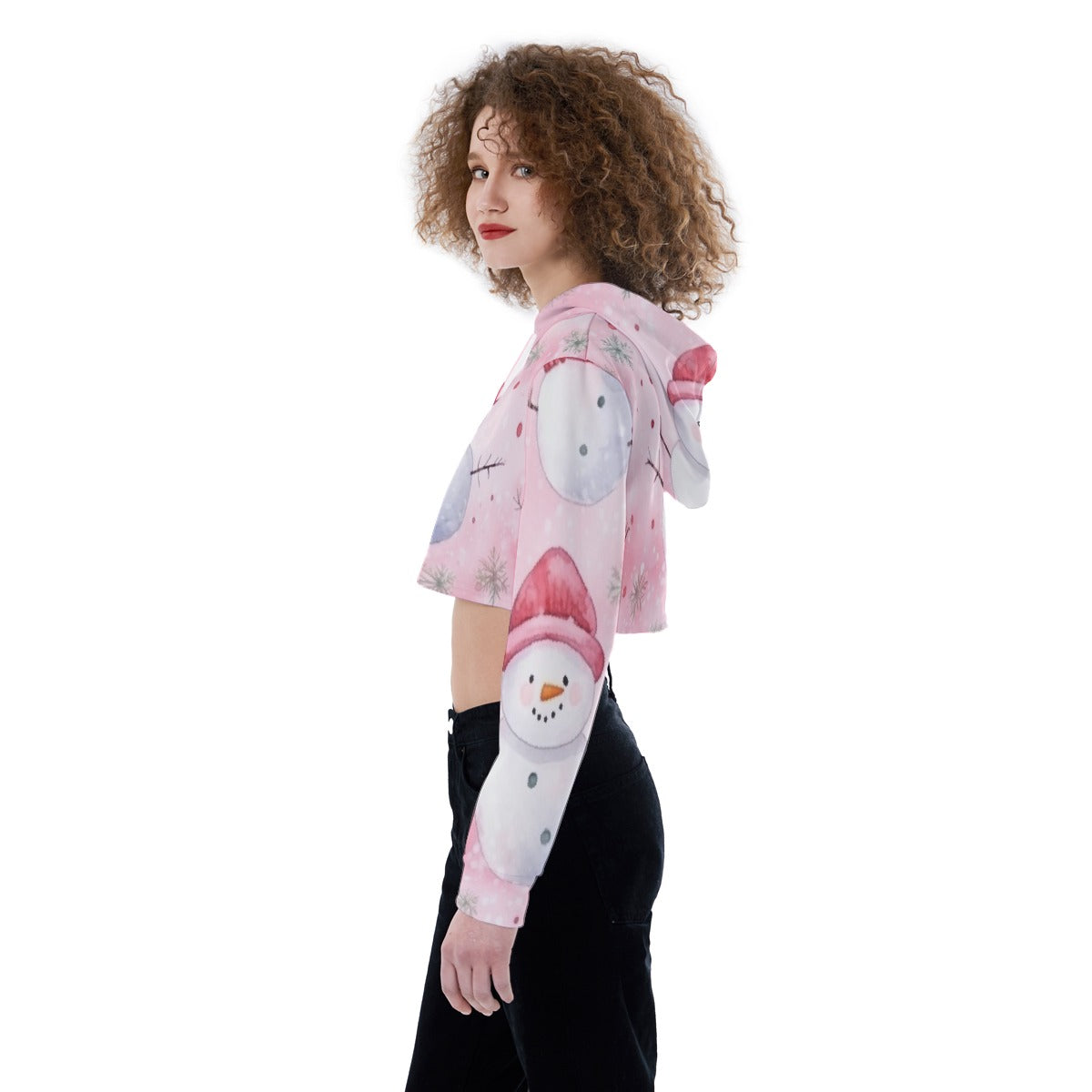 All-Over Print Women's Crop Top Hoodie