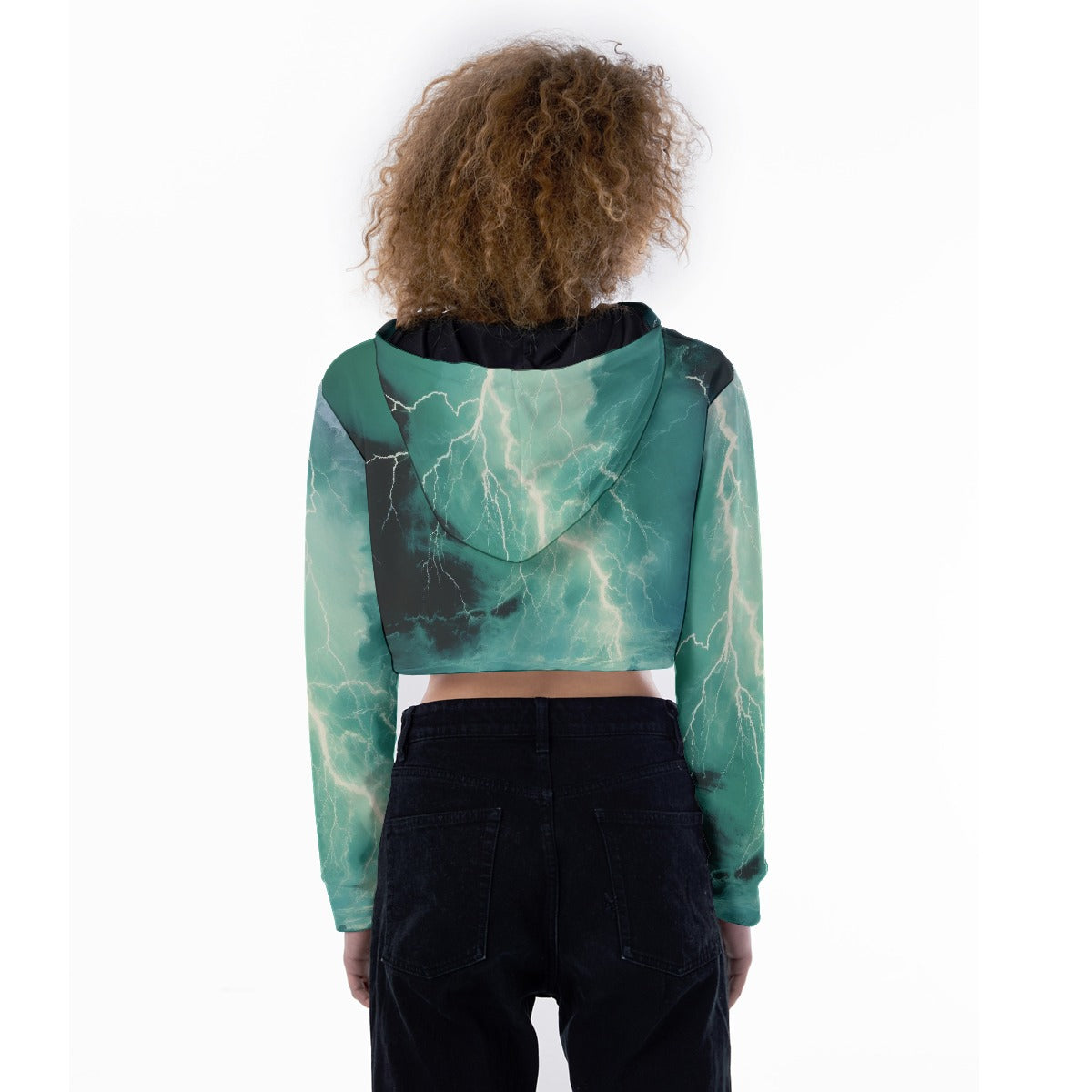 All-Over Print Women's Crop Top Hoodie