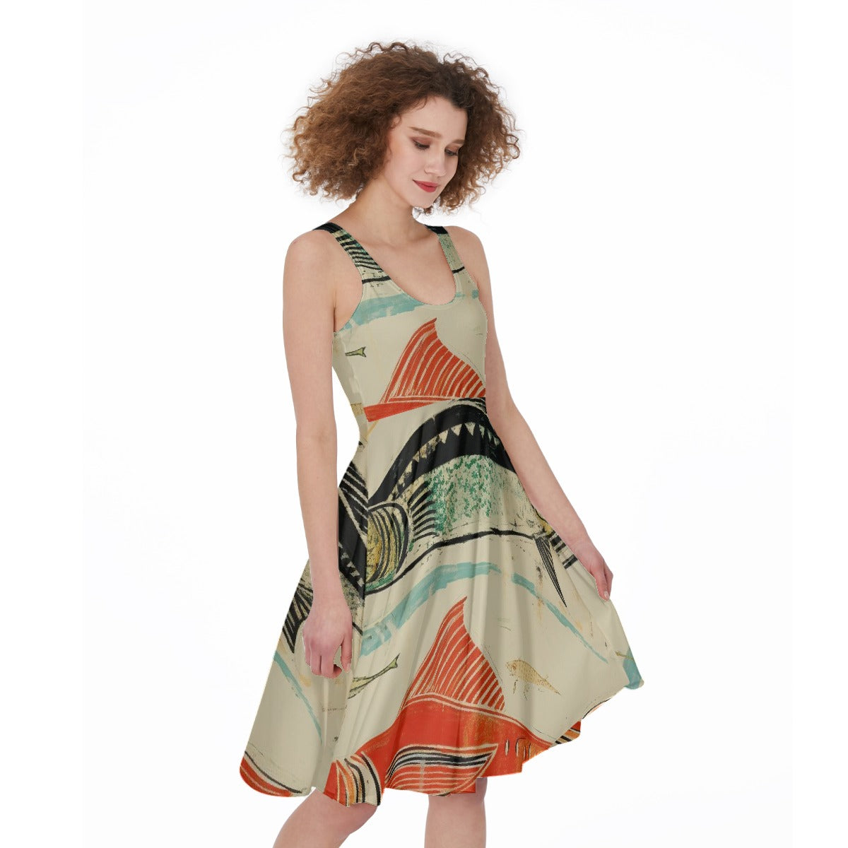 All-Over Print Women's Sleeveless Dress