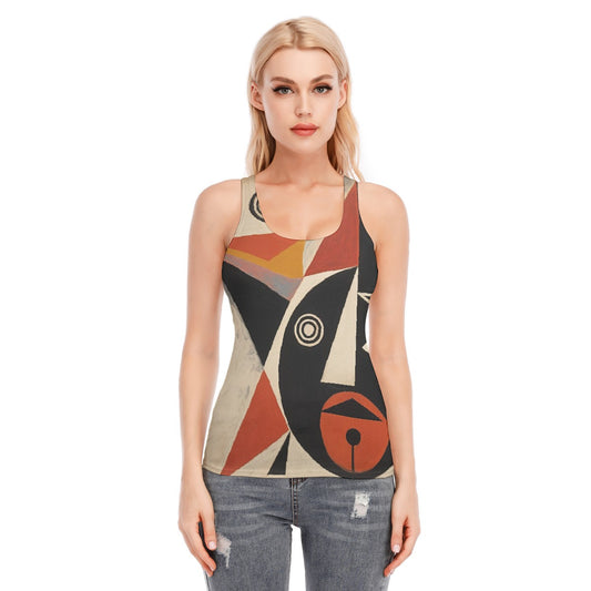 All-Over Print Women's Racer Vest | 190GSM Cotton