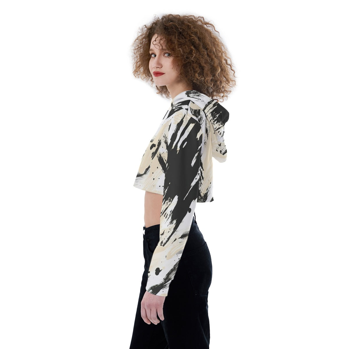 All-Over Print Women's Crop Top Hoodie