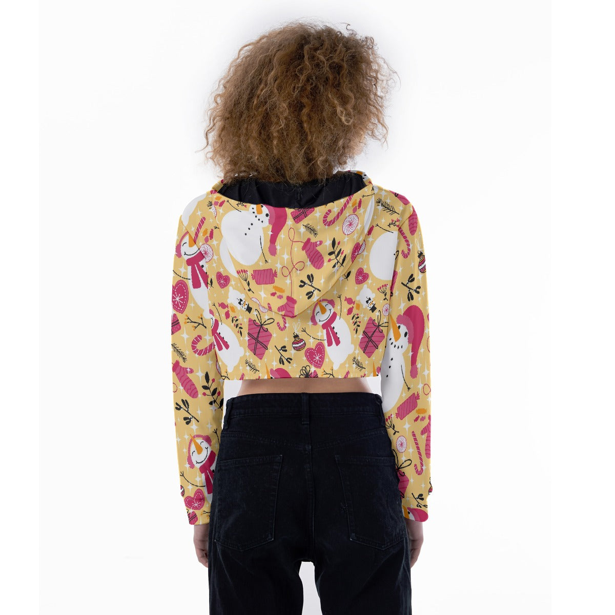 All-Over Print Women's Crop Top Hoodie