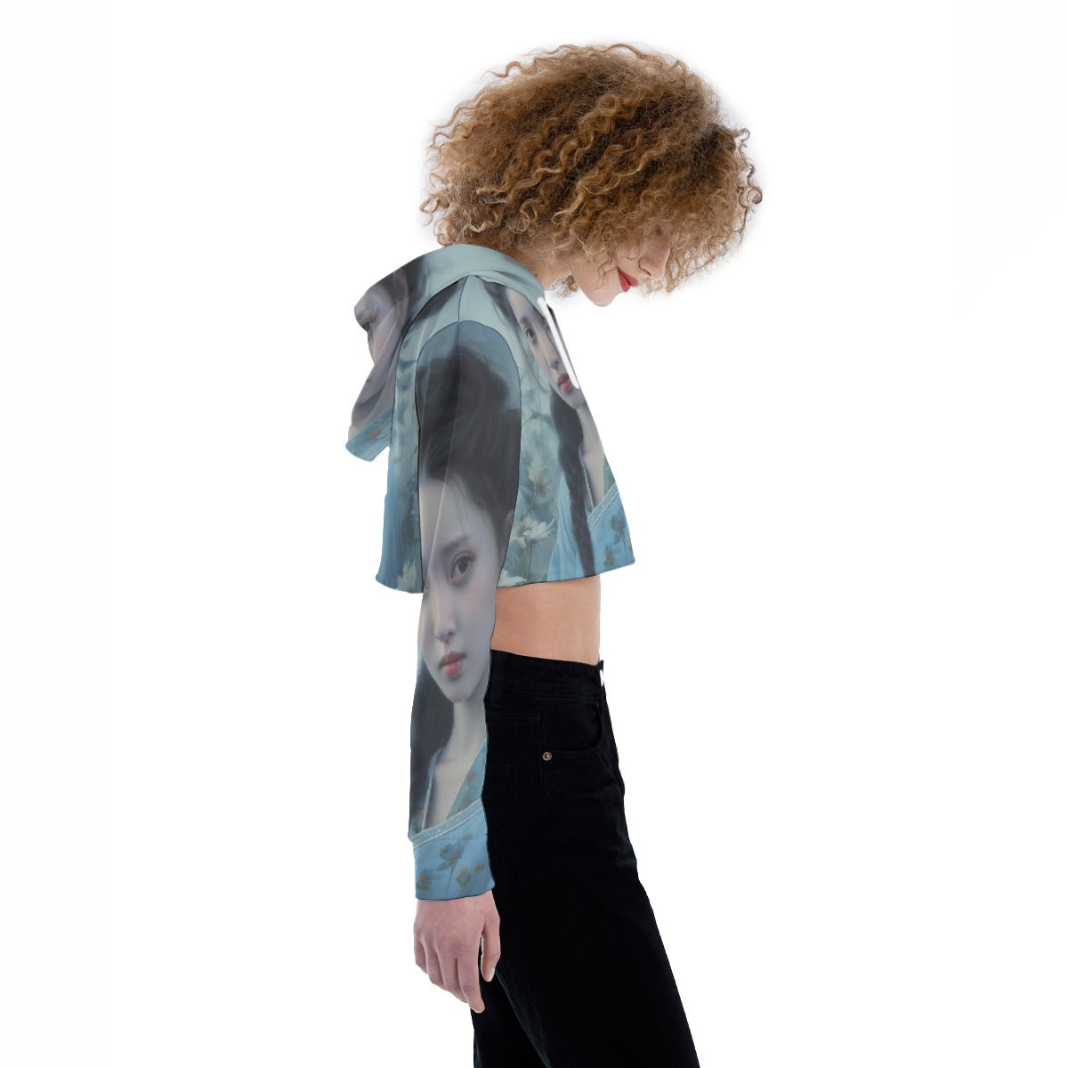 All-Over Print Women's Crop Top Hoodie