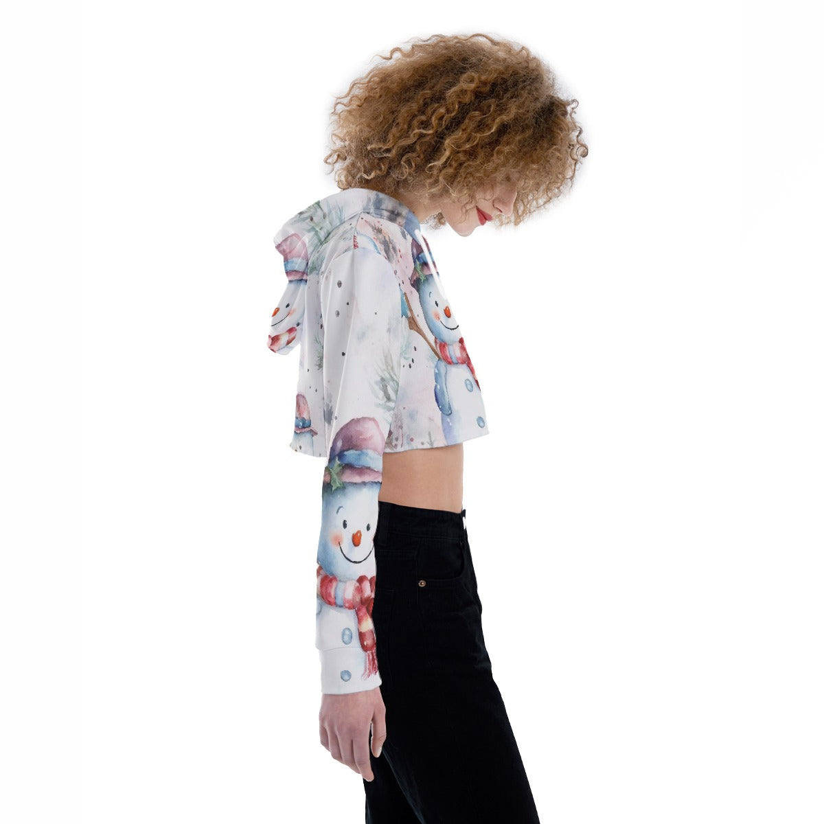 All-Over Print Women's Crop Top Hoodie