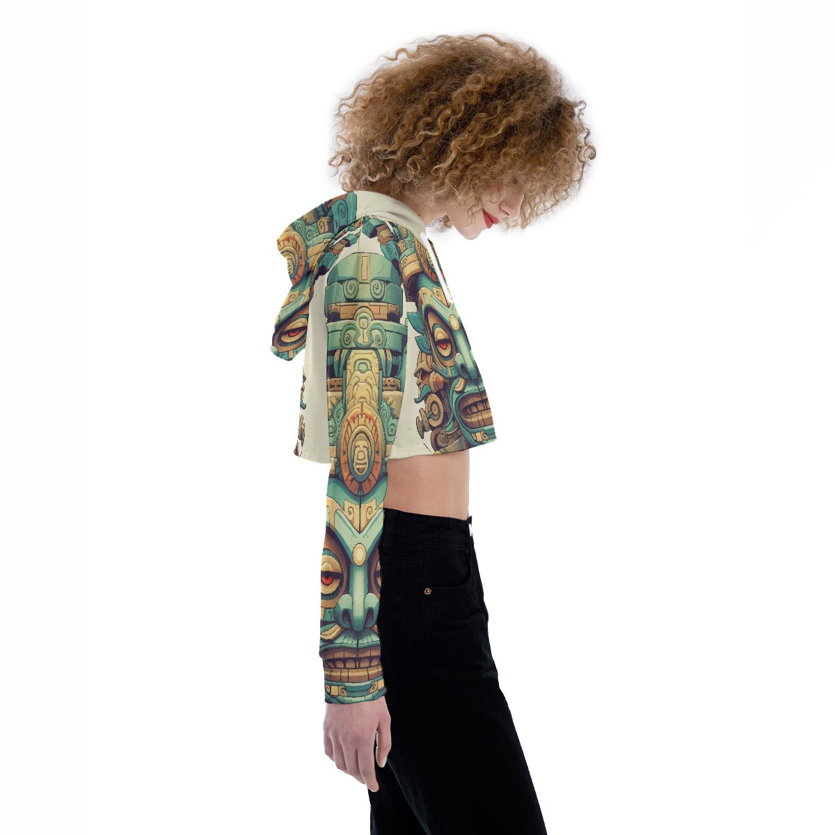 All-Over Print Women's Crop Top Hoodie