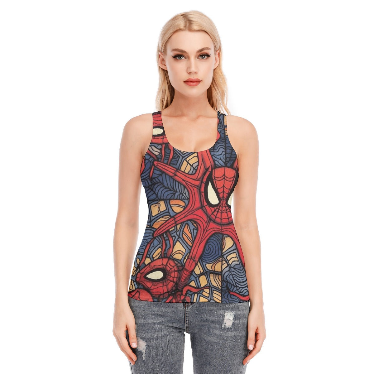All-Over Print Women's Racer Vest | 190GSM Cotton