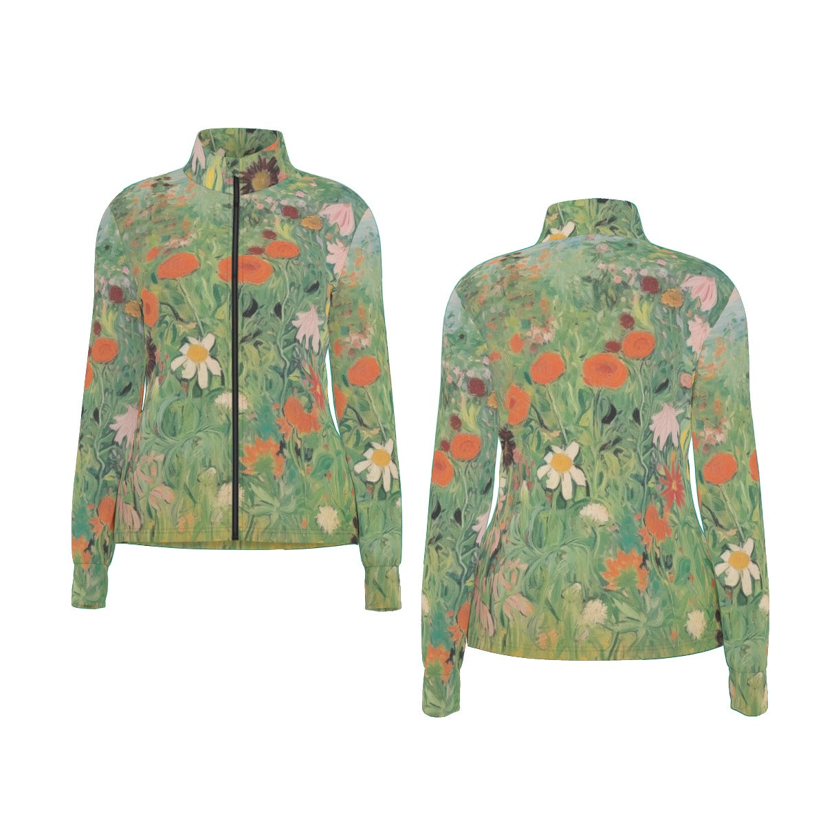 All-Over Print Women's Long Sleeve Thumbhole Jacket