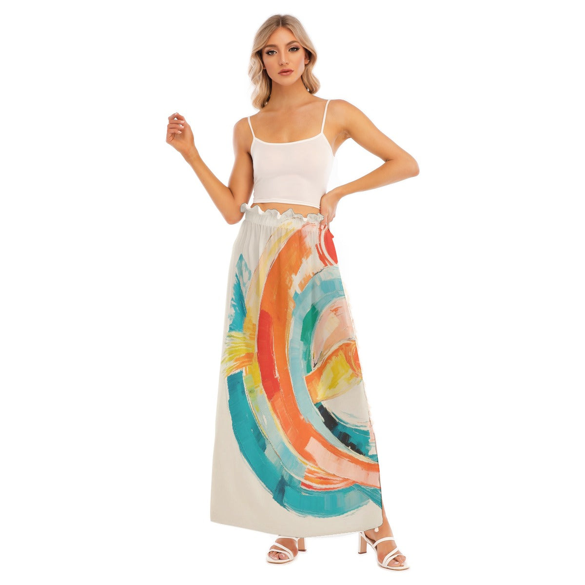 All-Over Print Women's Side Split Skirt