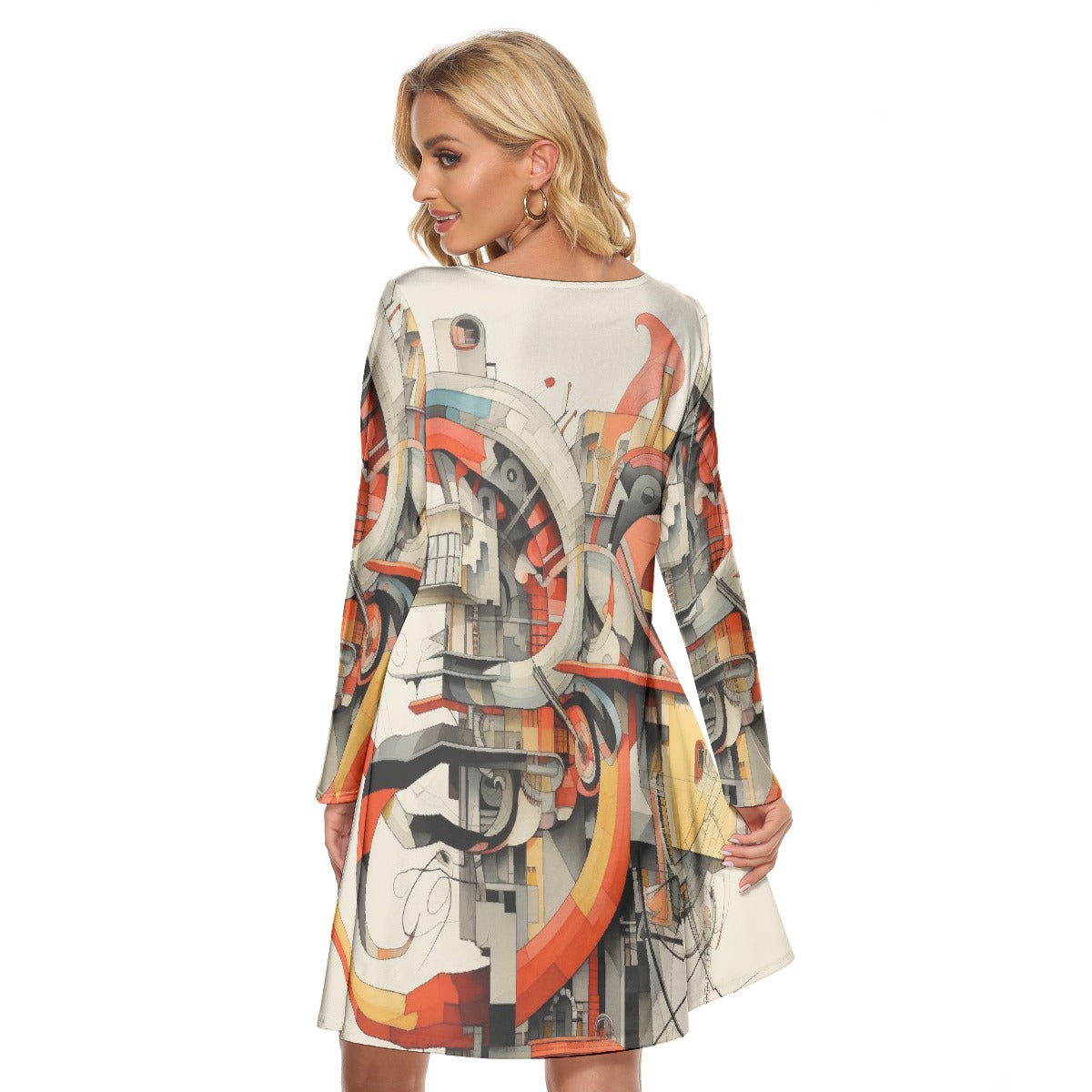 All-Over Print Women's Crew Neck Dress