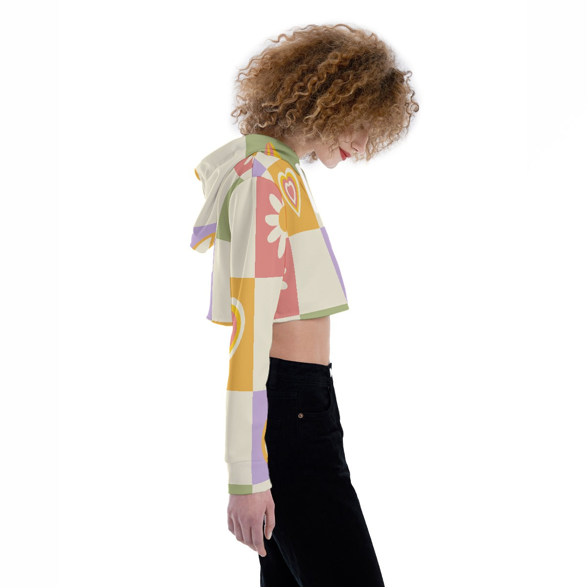 All-Over Print Women's Crop Top Hoodie