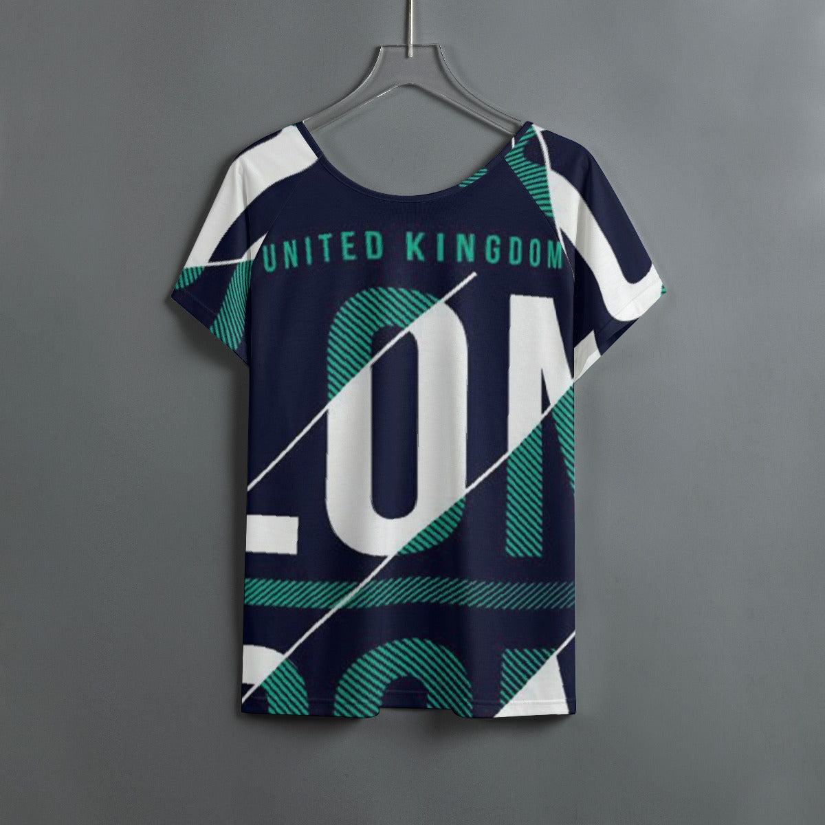 All-Over Print Women's Round Neck T-shirt With Raglan Sleeve