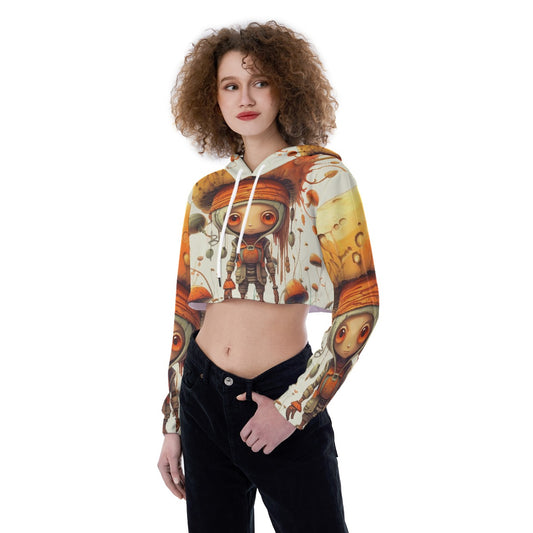 All-Over Print Women's Crop Top Hoodie