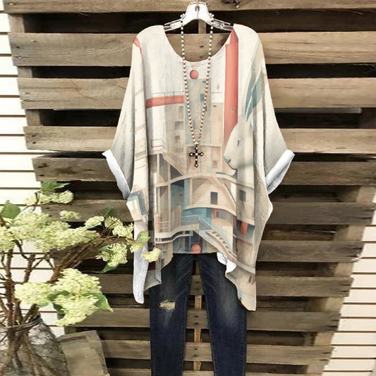 All-Over Print Women's Bat Sleeve Shirt