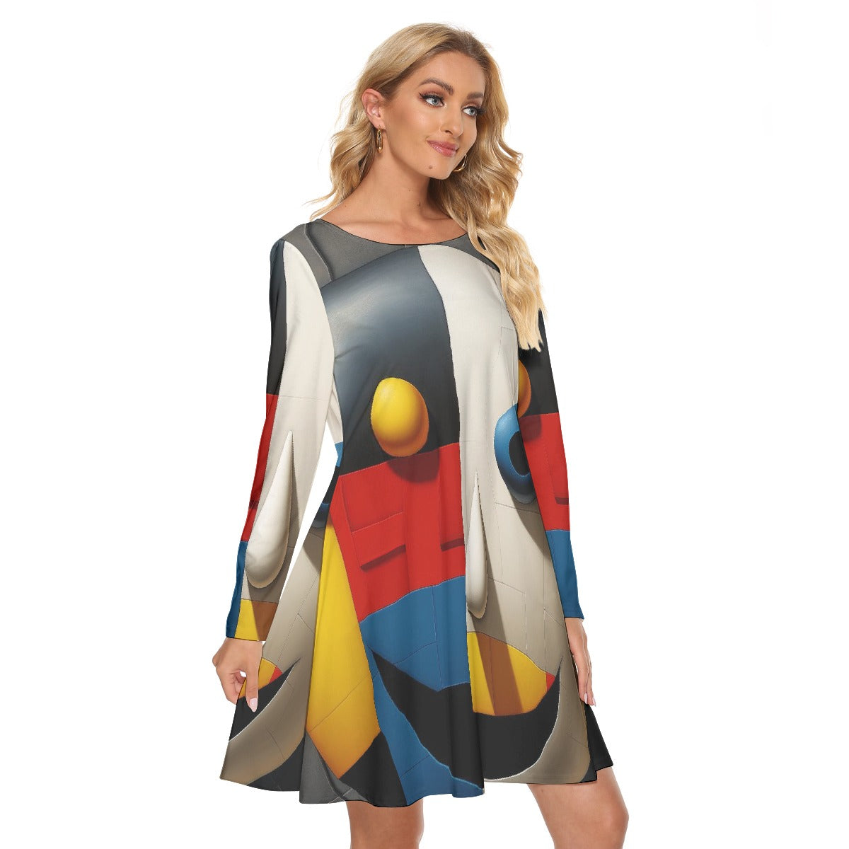 All-Over Print Women's Crew Neck Dress