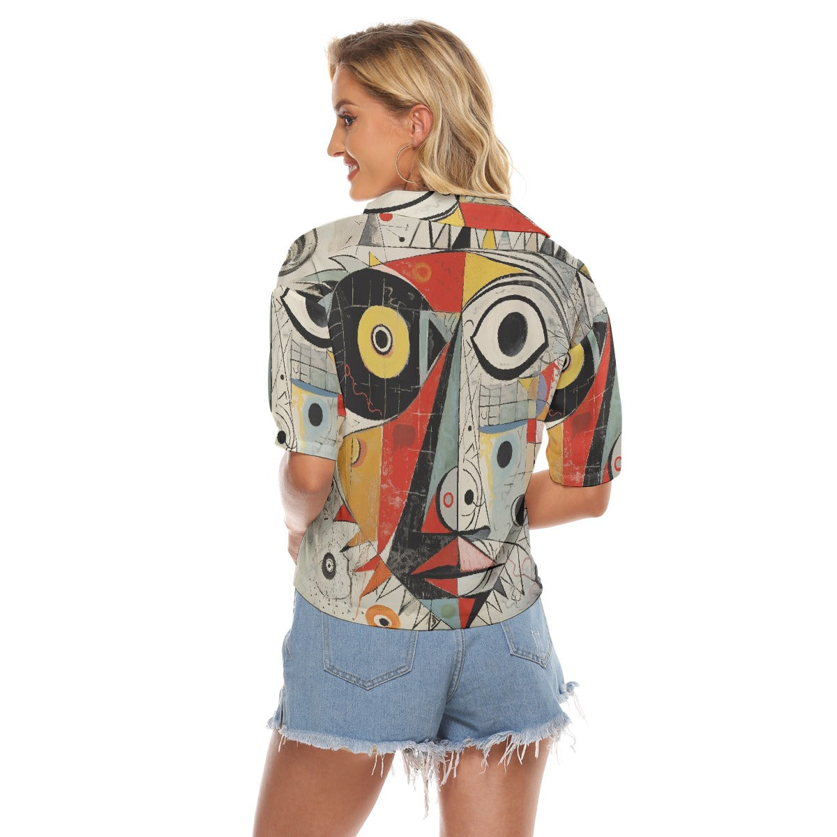 All-Over Print Women's V-neck Shirts