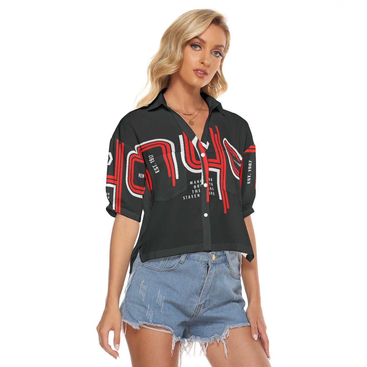 All-Over Print Women's V-neck Shirts