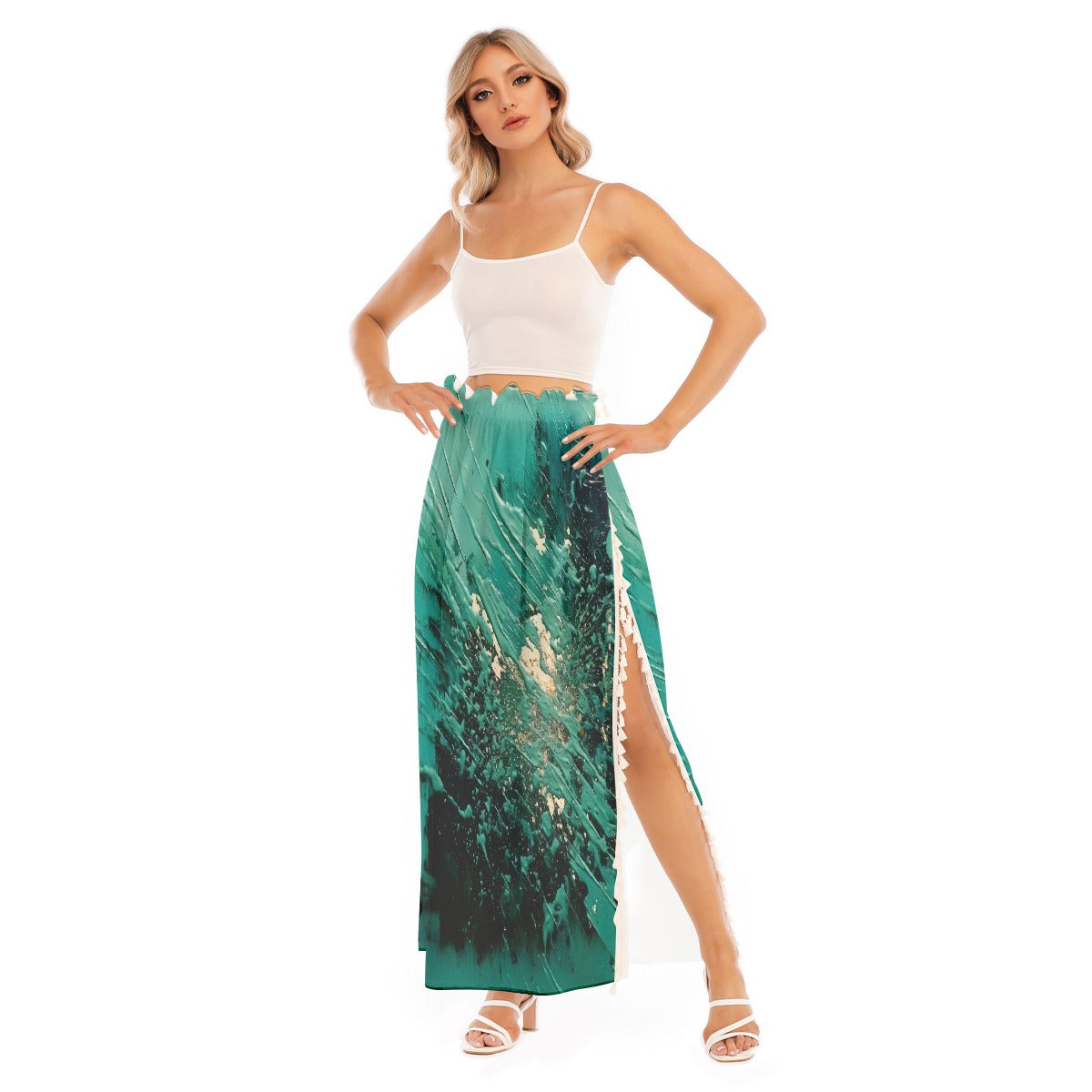 All-Over Print Women's Side Split Skirt