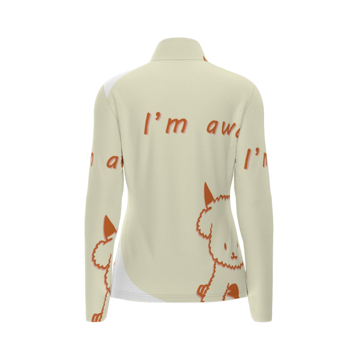 All-Over Print Women's Sports Collar Jersey With Long Sleeve