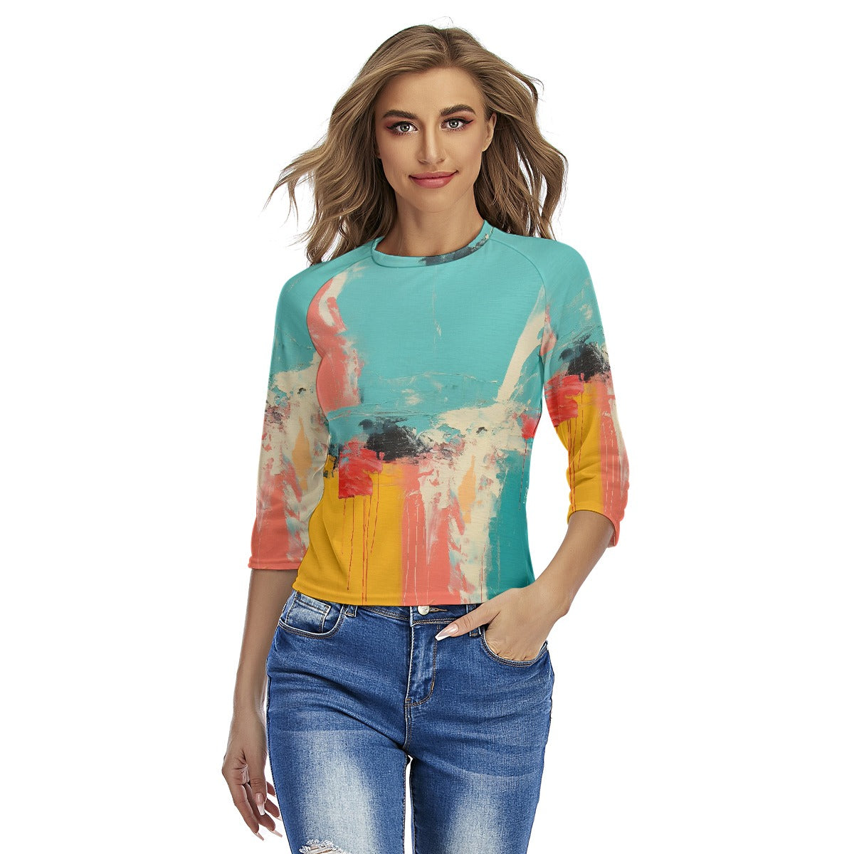 All-Over Print Women's Raglan Sleeves T-shirts