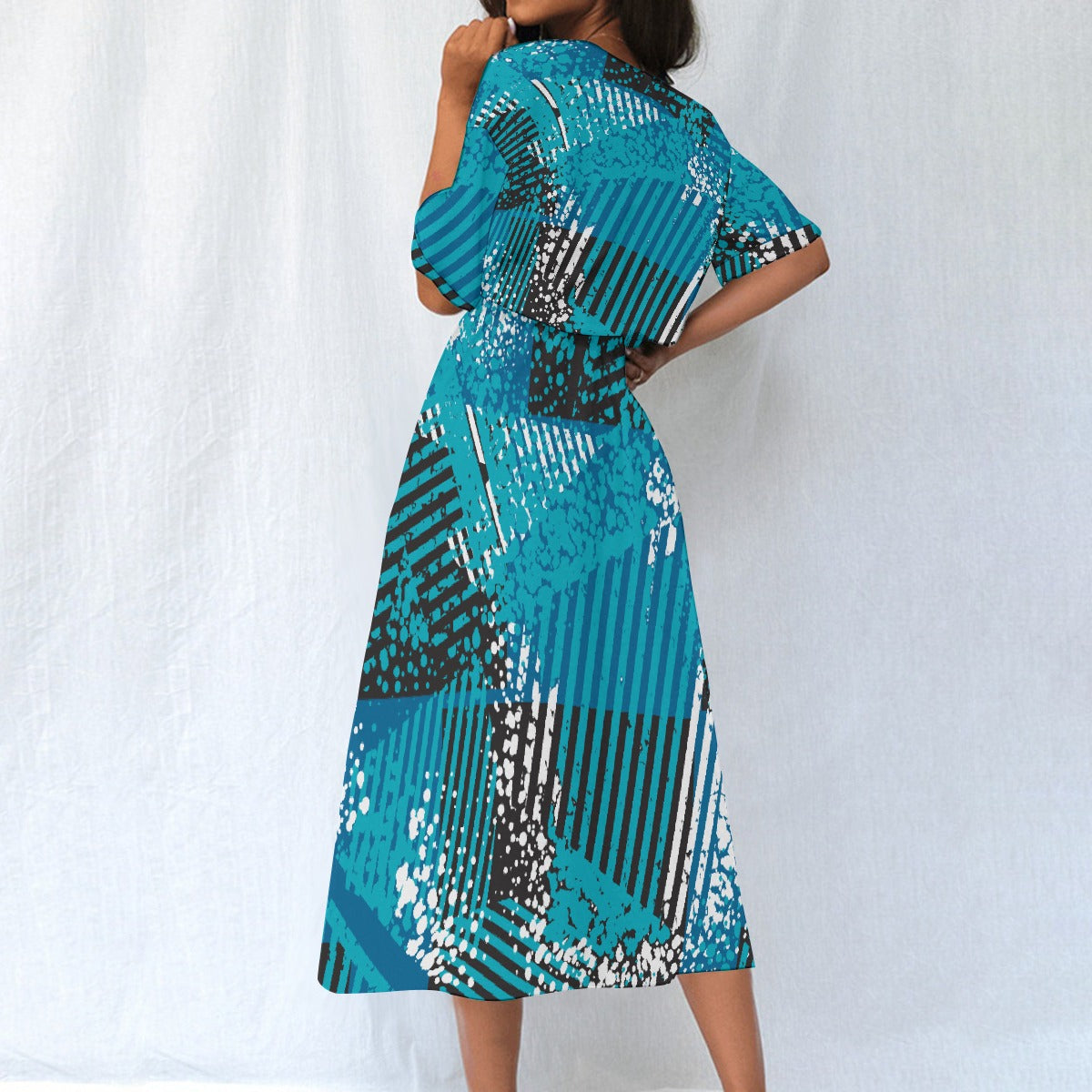 All-Over Print Women's Elastic Waist Dress