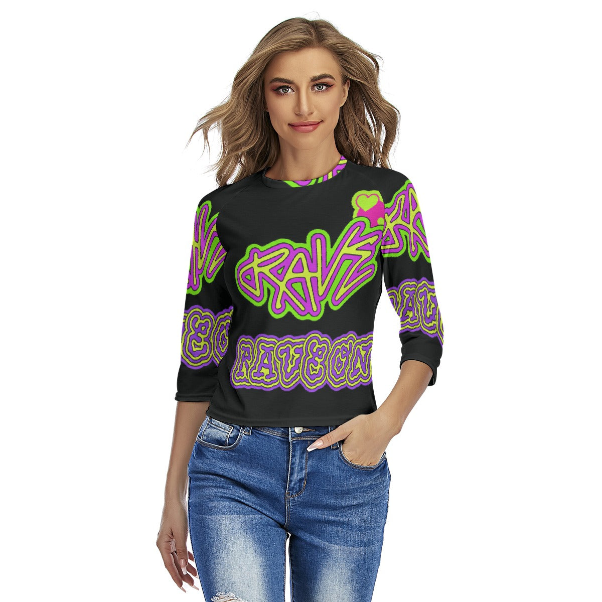 All-Over Print Women's Raglan Sleeves T-shirts