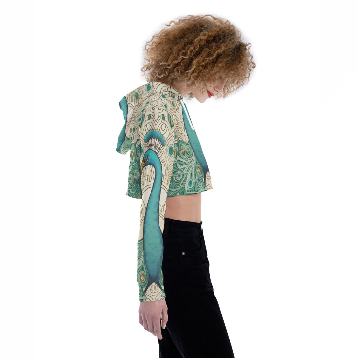 All-Over Print Women's Crop Top Hoodie