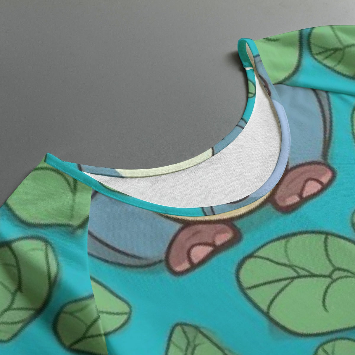 All-Over Print Women's Round Neck T-shirt With Raglan Sleeve