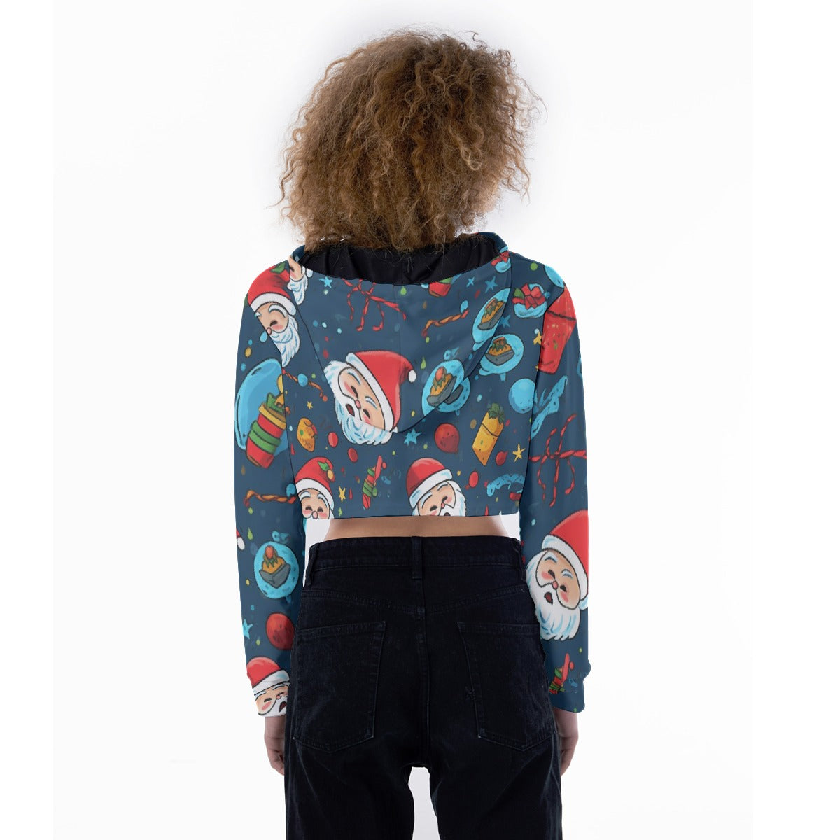 All-Over Print Women's Crop Top Hoodie