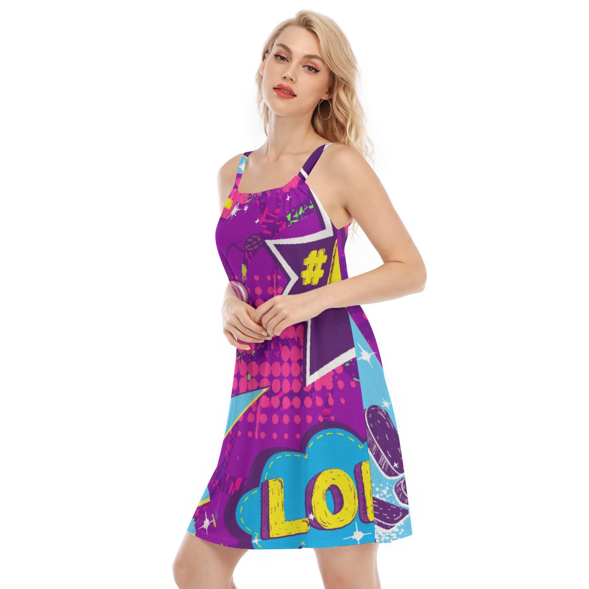 All-Over Print Women's Sleeveless Cami Dress