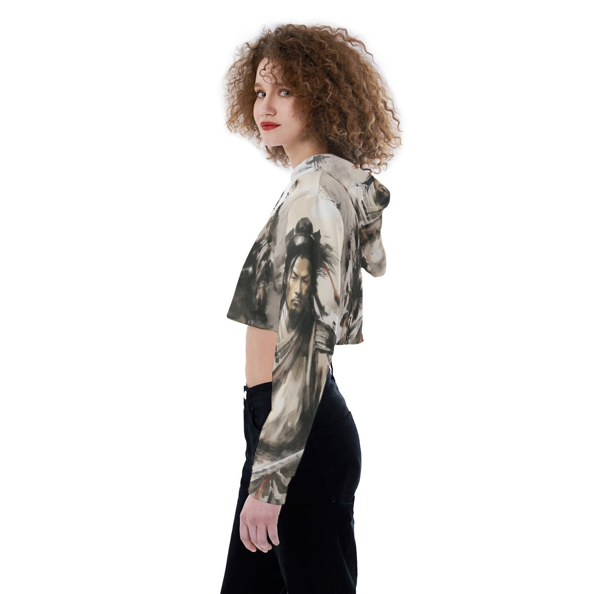 All-Over Print Women's Crop Top Hoodie