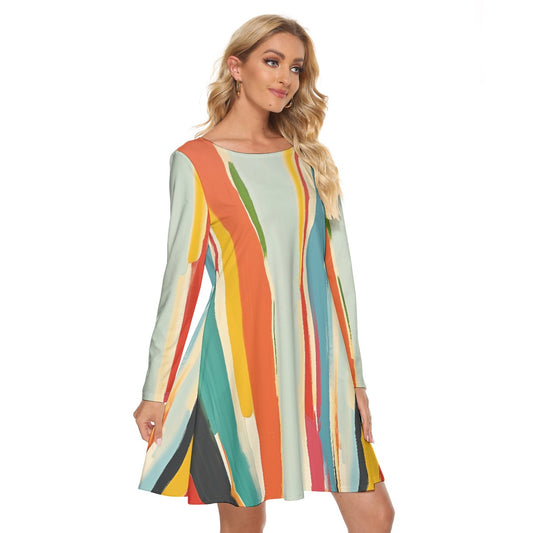 All-Over Print Women's Crew Neck Dress