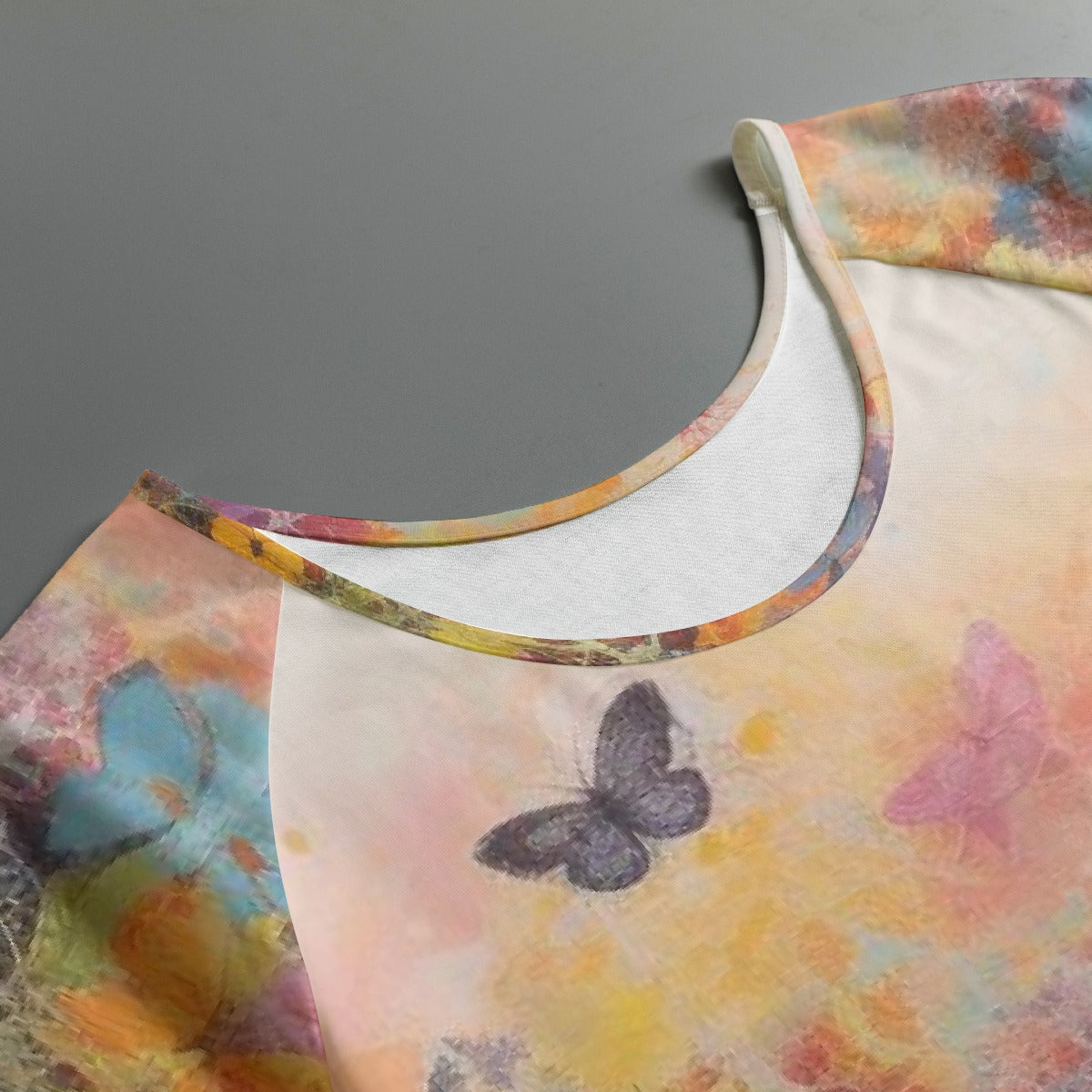 All-Over Print Women's Round Neck T-shirt With Raglan Sleeve