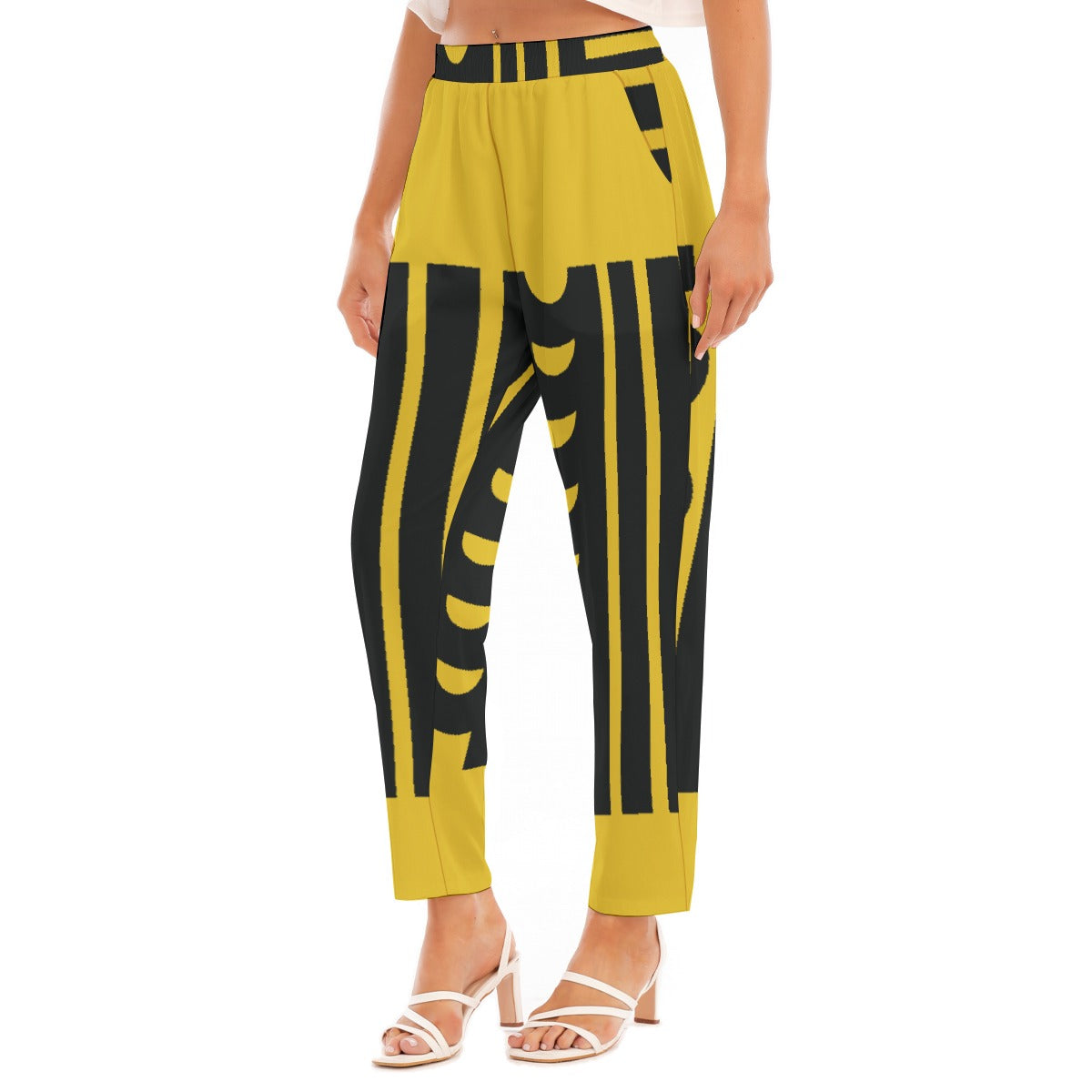 All-Over Print Women's Loose Straight-leg Pants