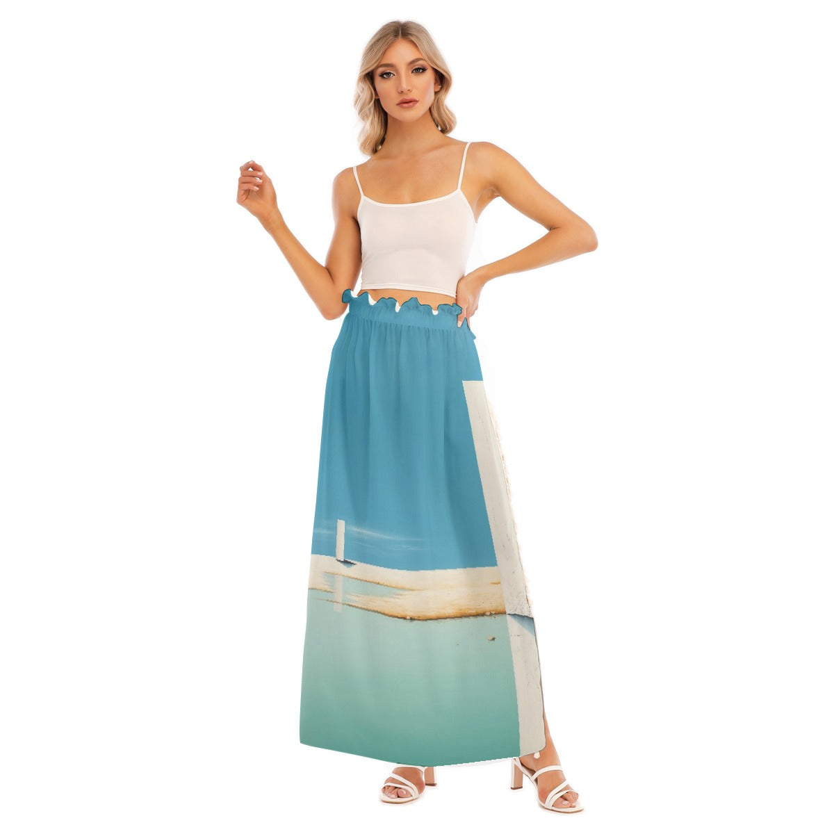 All-Over Print Women's Side Split Skirt