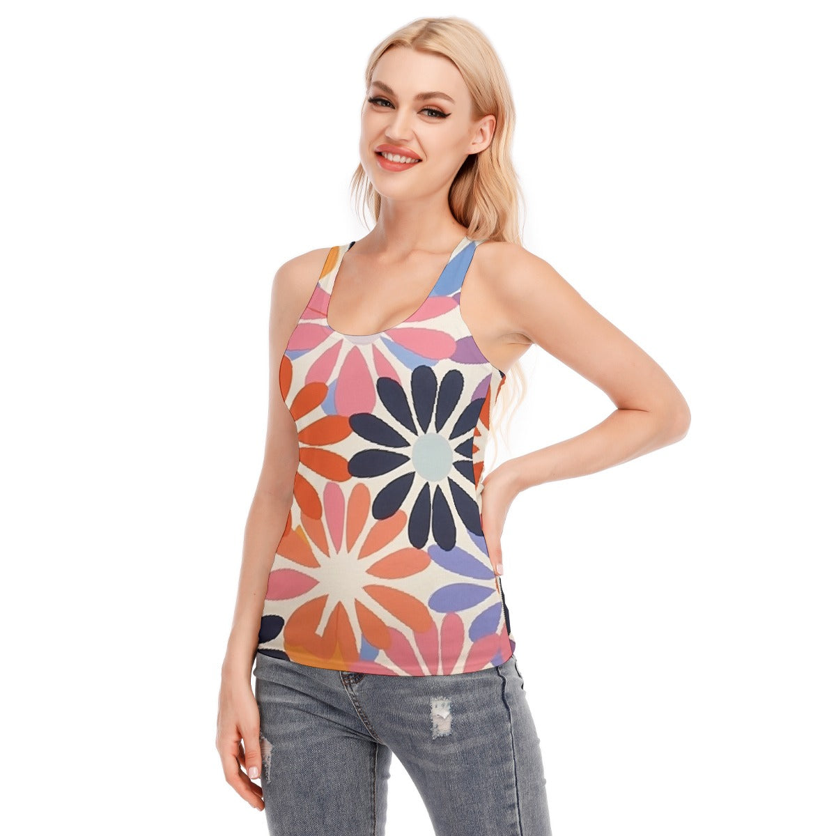 All-Over Print Women's Racer Vest | 190GSM Cotton
