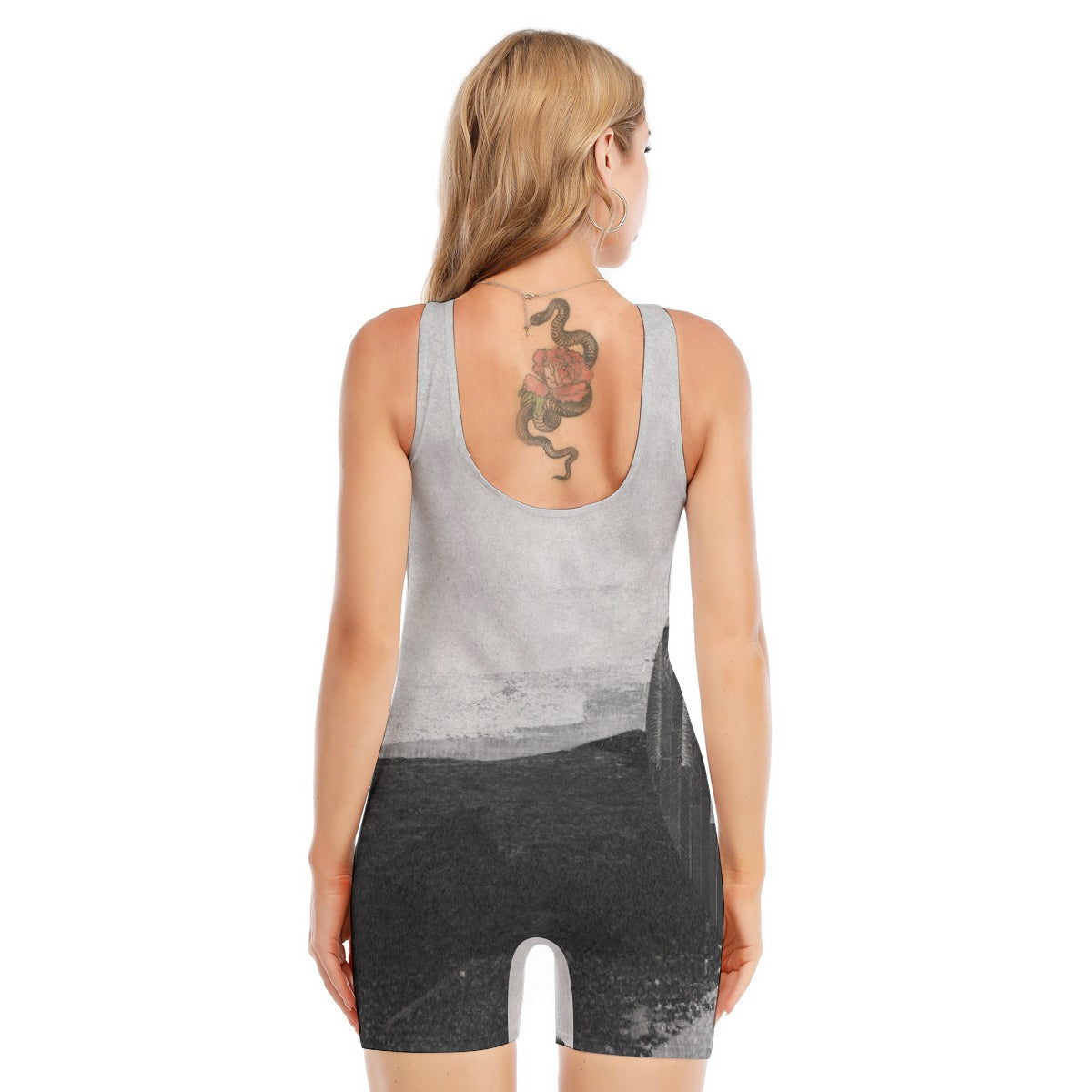 All-Over Print Women's Sleeveless One-piece Swimsuit