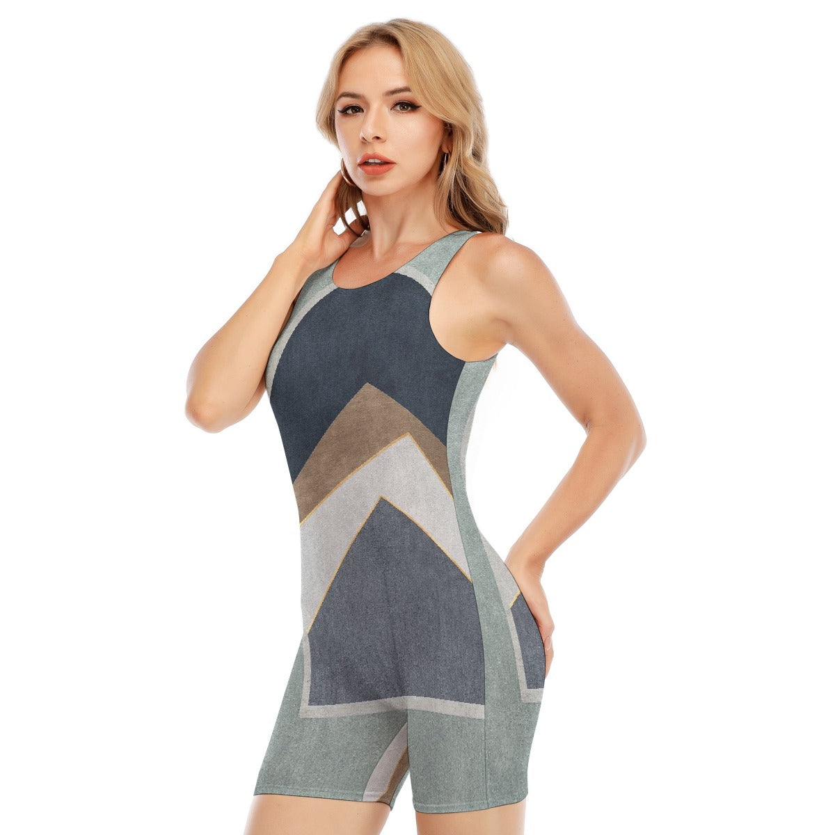 All-Over Print Women's Sleeveless One-piece Swimsuit