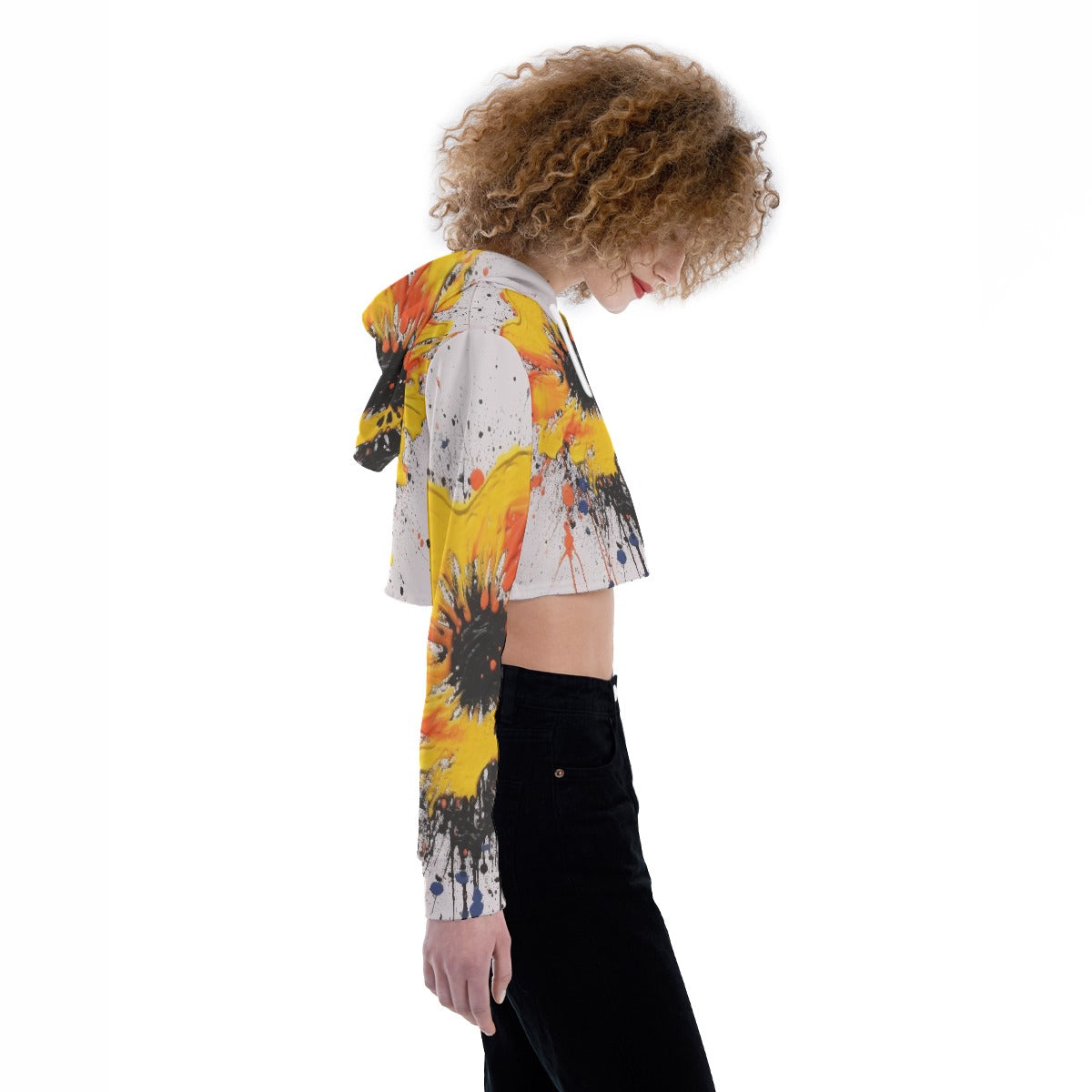 All-Over Print Women's Crop Top Hoodie