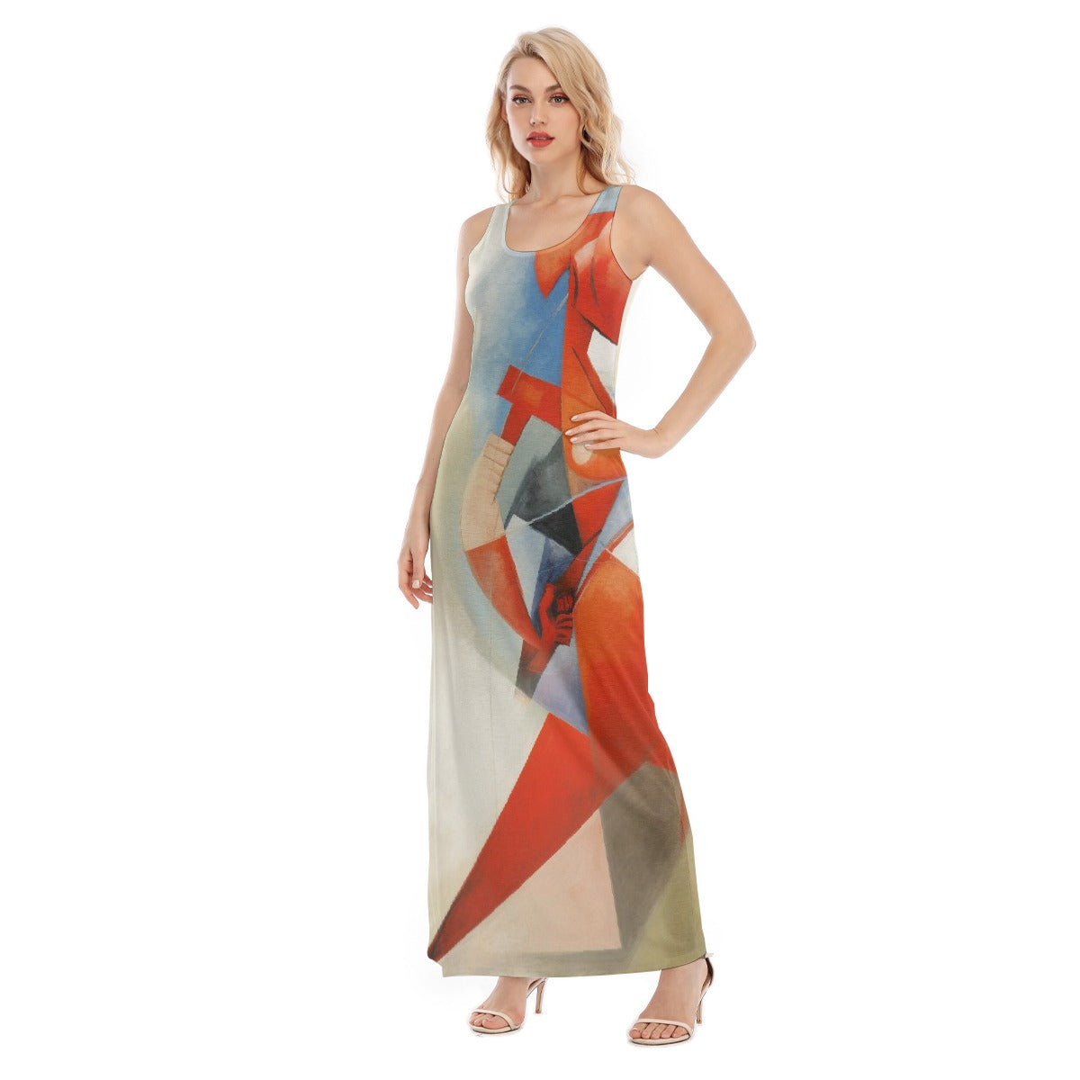 All-Over Print Women's Vest Dress | Length To Ankle