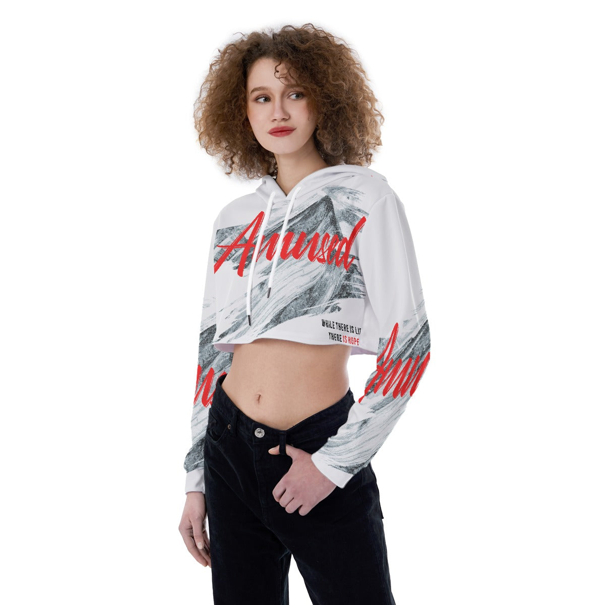 All-Over Print Women's Crop Top Hoodie