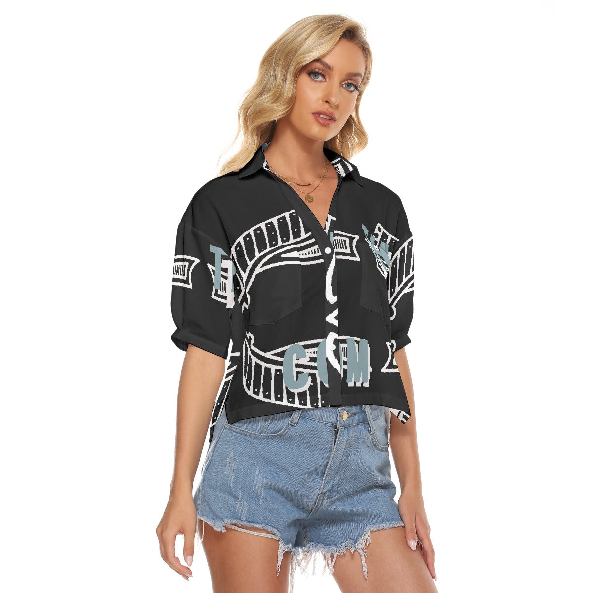 All-Over Print Women's V-neck Shirts