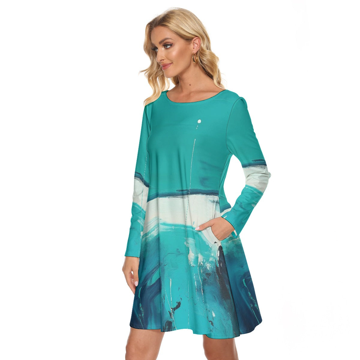 All-Over Print Women's Crew Neck Dress