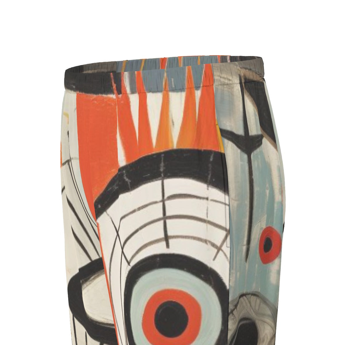 All-Over Print Women's Long Sleeve Pajama Set With Black Contrast Piping