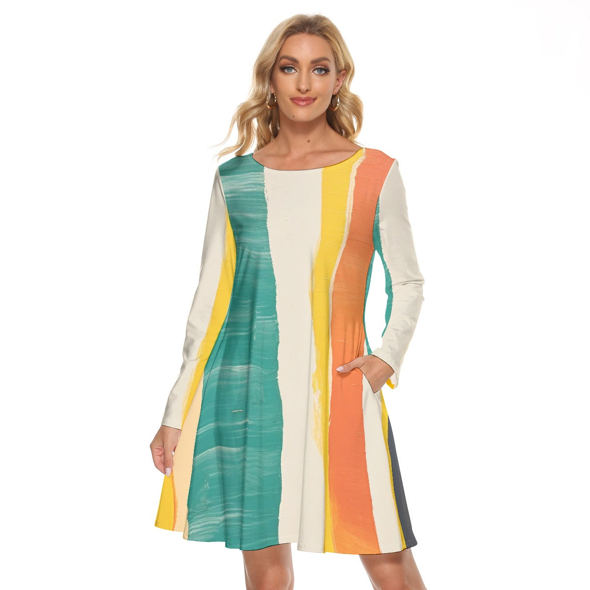 All-Over Print Women's Crew Neck Dress