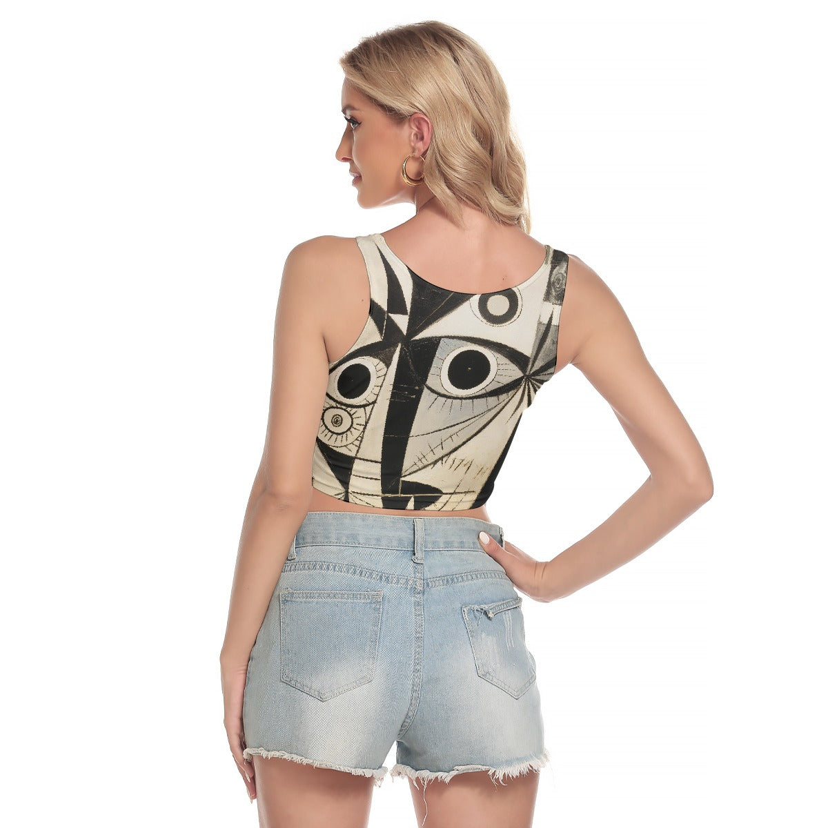 All-Over Print Women's Sport Crop Tank Top